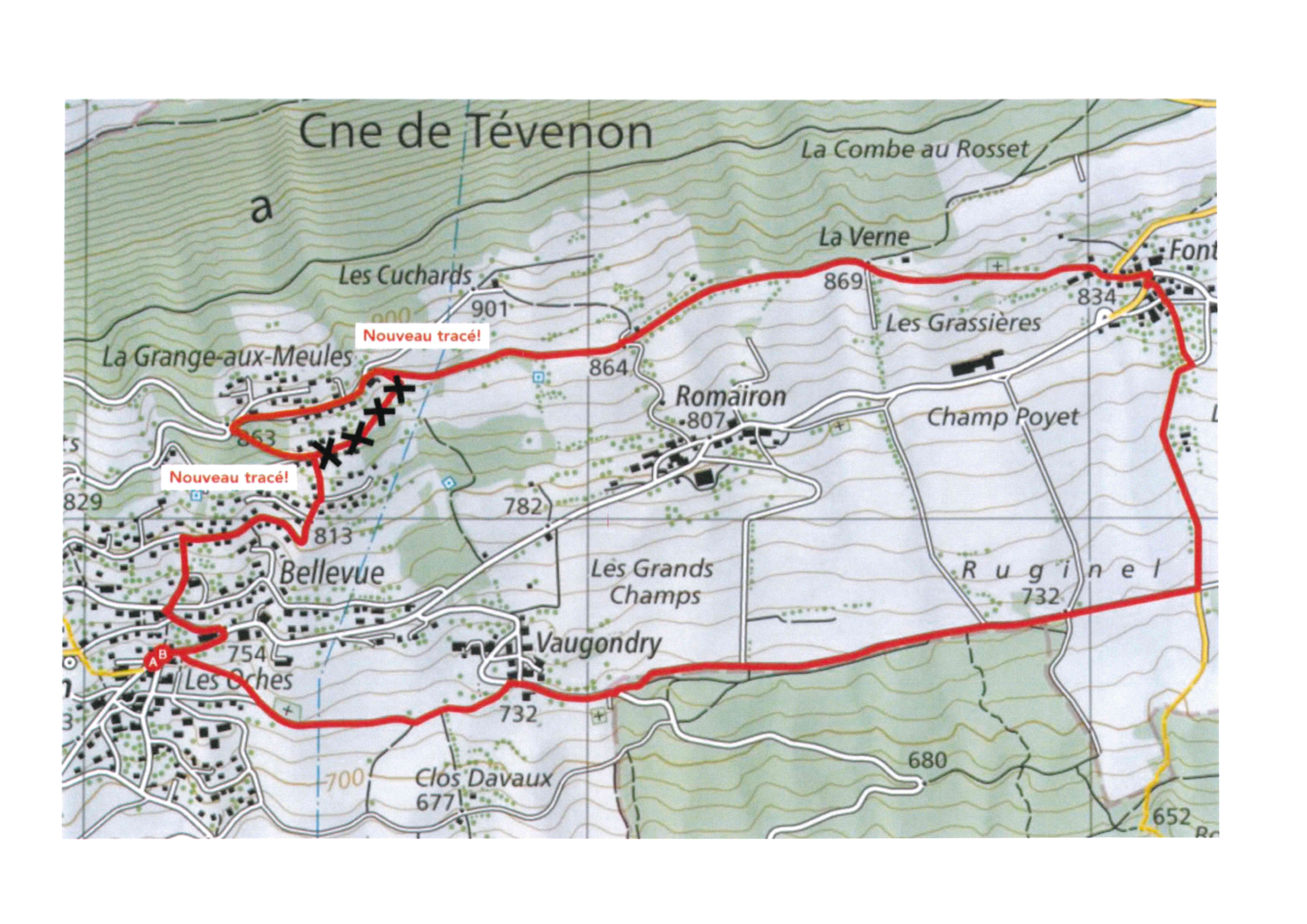 nouveau tracé sentier tévenol